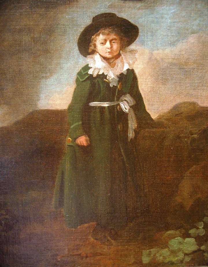 Portrait of a boy in a landscape